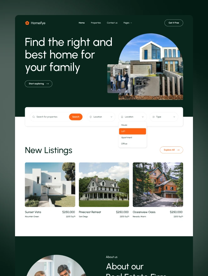 Homeifye makes it simple to showcase listings beautifully while building trust with a sleek, professional website.