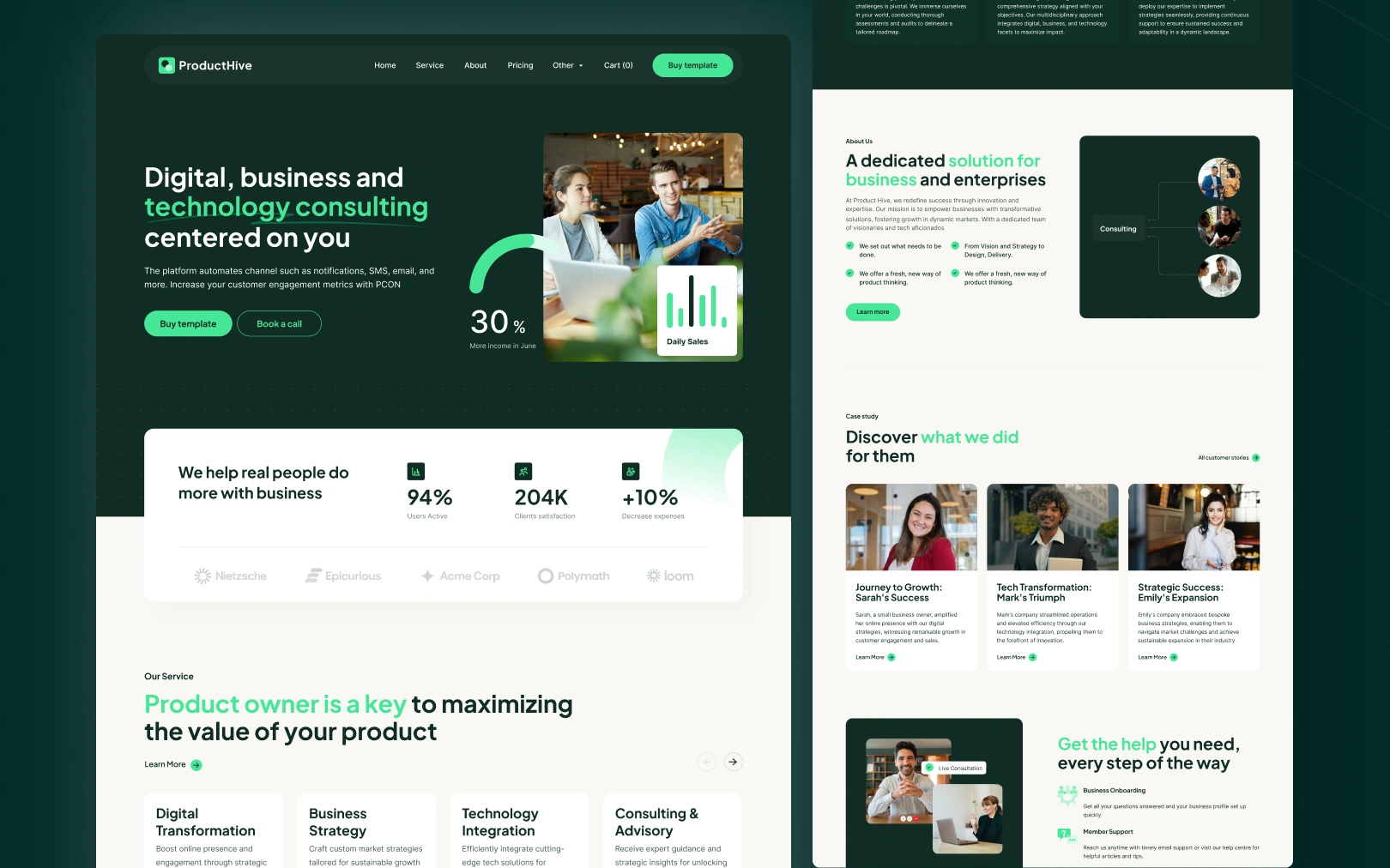 Product Hive Template | Pagifye