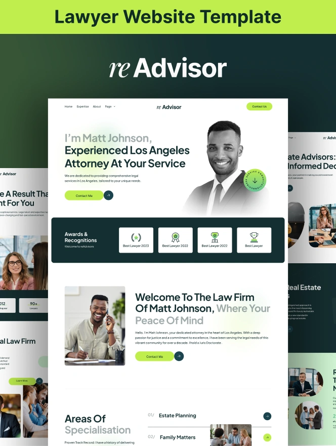 ReAdvisor is the ultimate lawyers and attorneys template, offering a comprehensive solution for launching stunning professional legal services website.