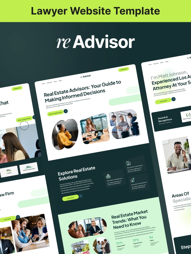 ReAdvisor is the ultimate lawyers and attorneys template, offering a comprehensive solution for launching stunning professional legal services website.