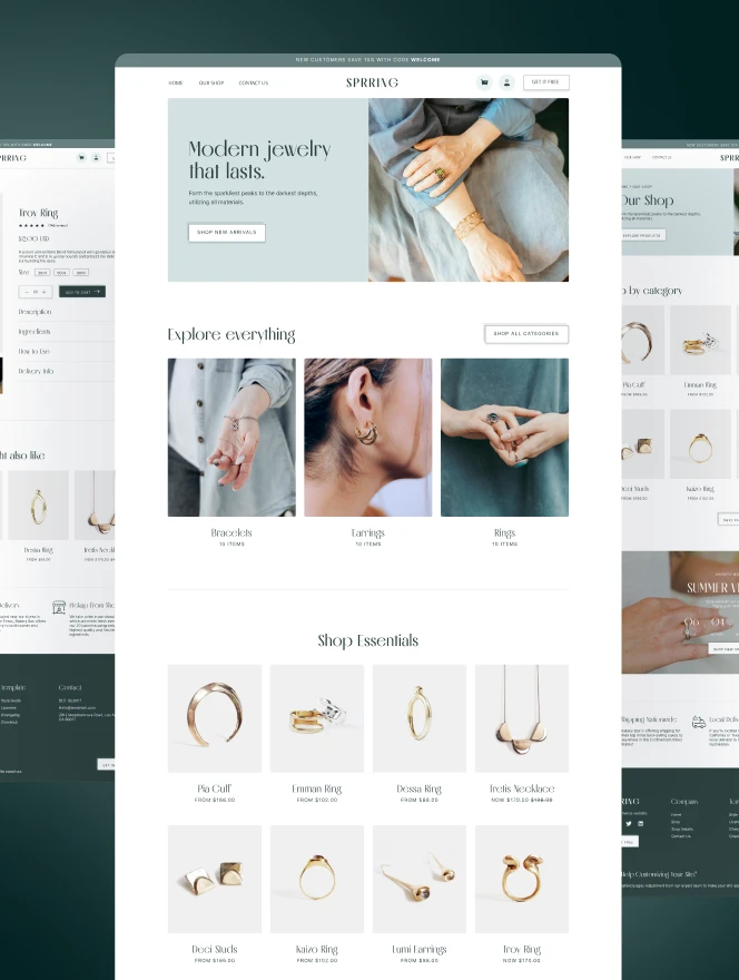 Sprring makes your products the hero, sleek design, flawless performance, and a shopping journey that builds trust.