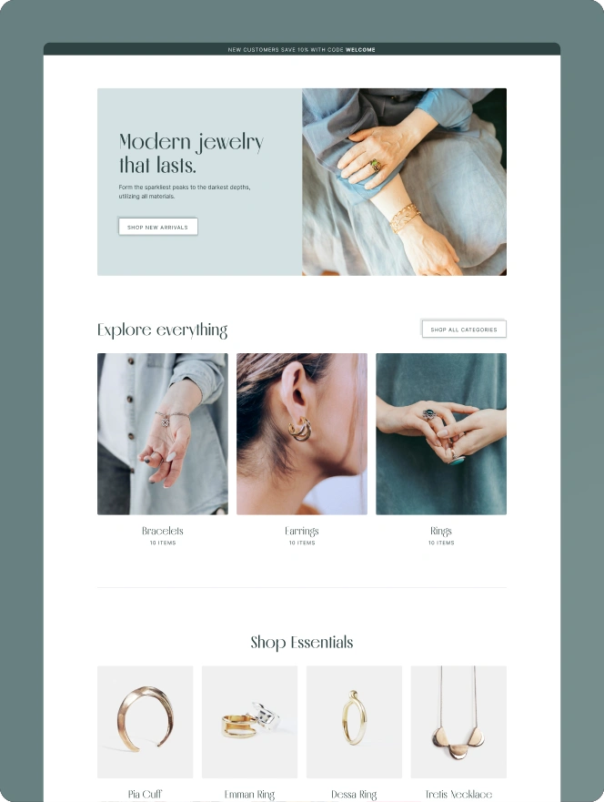 Sprring is an elegant Webflow template designed for retail stores, particularly in jewelry and beauty. It’s fast, SEO-friendly, and fully responsive, with Ecommerce integration for seamless online shopping.